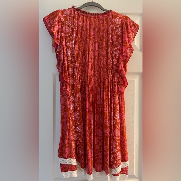 Poupette St. Barth Mila Mini Dress, XS, Orange Egypt print - Picture 3 of 3